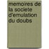 Memoires De La Societe D'emulation Du Doubs