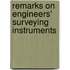 Remarks On Engineers' Surveying Instruments