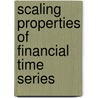 Scaling properties of financial time series door Dario Bovina