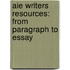 Aie Writers Resources: from Paragraph to Essay