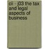 Cii - J03 The Tax And Legal Aspects Of Business