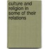 Culture And Religion In Some Of Their Relations
