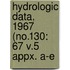 Hydrologic Data, 1967 (No.130: 67 V.5 Appx. A-E