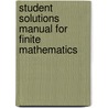 Student Solutions Manual for Finite Mathematics door Paul E. Long