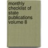Monthly Checklist of State Publications Volume 8