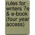 Rules For Writers 7E & E-Book (Four Year Access)