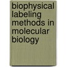 Biophysical Labeling Methods in Molecular Biology door Likhtenshtein Gertz I.