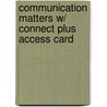 Communication Matters W/ Connect Plus Access Card door Dr Kory Floyd