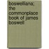 Boswelliana; the Commonplace Book of James Boswell