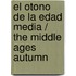 El otono de la Edad Media / The Middle Ages Autumn