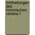 Mittheilungen des historischen Vereins f