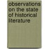 Observations On The State Of Historical Literature