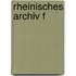 Rheinisches Archiv f