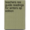 Teachers Res Guide Readings for Writers Ap Edition door Mccuen