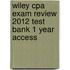 Wiley Cpa Exam Review 2012 Test Bank 1 Year Access