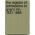The Register of Admissions to Gray's Inn, 1521-1889