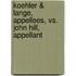 Koehler & Lange, Appellees, vs. John Hill, Appellant