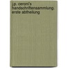 J.P. Ceroni's Handschriftensammlung. Erste Abtheilung door Jan Petr Cerroni