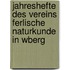 Jahreshefte Des Vereins Ferlische Naturkunde in Wberg