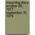 Mourning Diary: October 26, 1977 - September 15, 1979