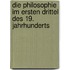 Die Philosophie Im Ersten Drittel Des 19. Jahrhunderts