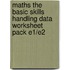 Maths The Basic Skills Handling Data Worksheet Pack E1/E2