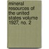 Mineral Resources of the United States Volume 1927, No. 2