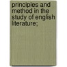 Principles and Method in the Study of English Literature; door W. MacPherson