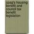 Cpag's Housing Benefit And Council Tax Benefit Legislation
