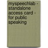 MySpeechLab - Standalone Access Card - for Public Speaking by David Zarefsky