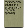 MySpeechLab - Standalone Access Card - for Public Speaking door David Zarefsky