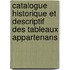 Catalogue Historique Et Descriptif Des Tableaux Appartenans