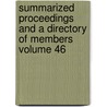 Summarized Proceedings and a Directory of Members Volume 46 by American Association for the Science