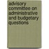 Advisory Committee On Administrative And Budgetary Questions