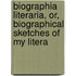 Biographia Literaria, Or, Biographical Sketches of My Litera