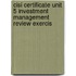 Cisi Certificate Unit 5 Investment Management Review Exercis