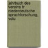Jahrbuch Des Vereins Fr Niederdeutsche Sprachforschung, Volu