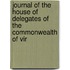 Journal of the House of Delegates of the Commonwealth of Vir