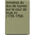 Mmoires Du Duc De Luynes Sur La Cour De Louis Xv (1735-1758)