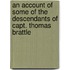 An Account Of Some Of The Descendants Of Capt. Thomas Brattle