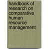 Handbook of Research on Comparative Human Resource Management door Wolfgang Mayrhofer