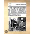 The Right of Appeal to Juries, in Causes of Excise, Asserted.