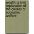 Wealth; A Brief Explanation of the Causes of Economic Welfare