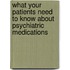 What Your Patients Need to Know About Psychiatric Medications
