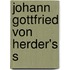 Johann Gottfried von Herder's s
