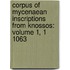 Corpus of Mycenaean Inscriptions from Knossos: Volume 1, 1 1063