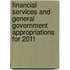 Financial Services and General Government Appropriations for 2011
