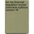 Ioc Fsa Financial Regulation Review Exercises Syllabus Version 19
