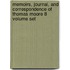 Memoirs, Journal, and Correspondence of Thomas Moore 8 Volume Set