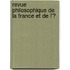 Revue Philosophique De La France Et De L'Ͽ